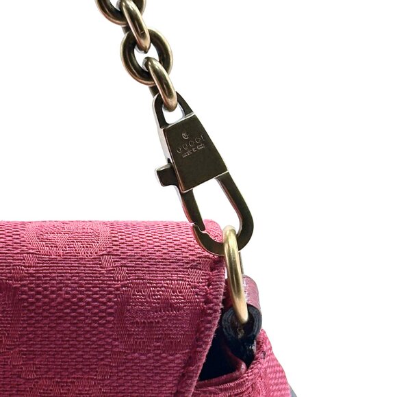 Vintage Gucci Tom Ford Era Horsebit Shoulder Bag & Clutch in Rare Pink - Picture 6 of 11